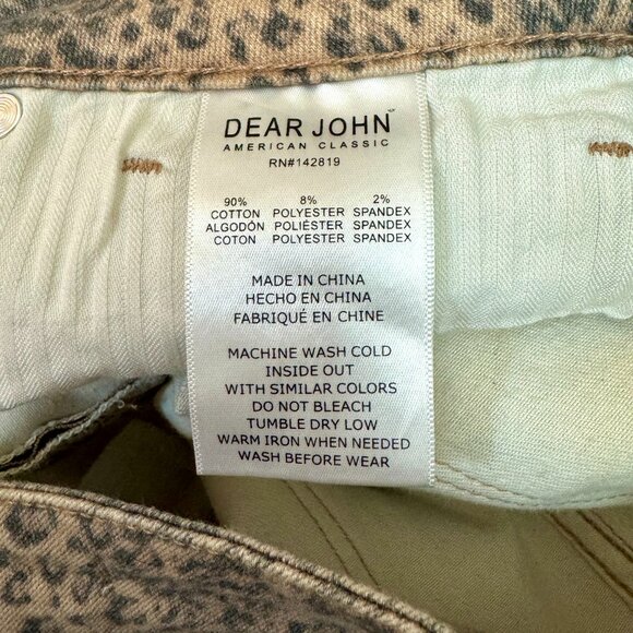 Dear John Snow Leopard Blair Slim Straight Jeans size 31 (12) - Picture 9 of 9